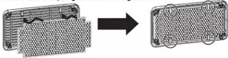 JVC DLANZ8 - Replacez le filtré éponge dans sa position d'origine - 1