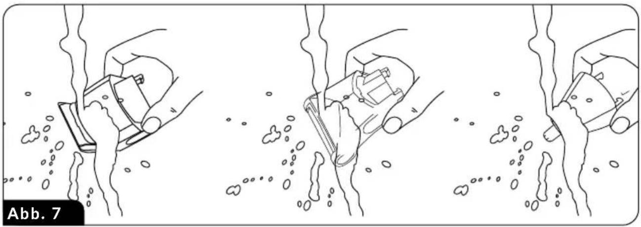 MPM MMW04 - HINWEIS! Die Kopfstücke (5), (6), (7) niemals vollständig im Wasser eintauchen. - 1