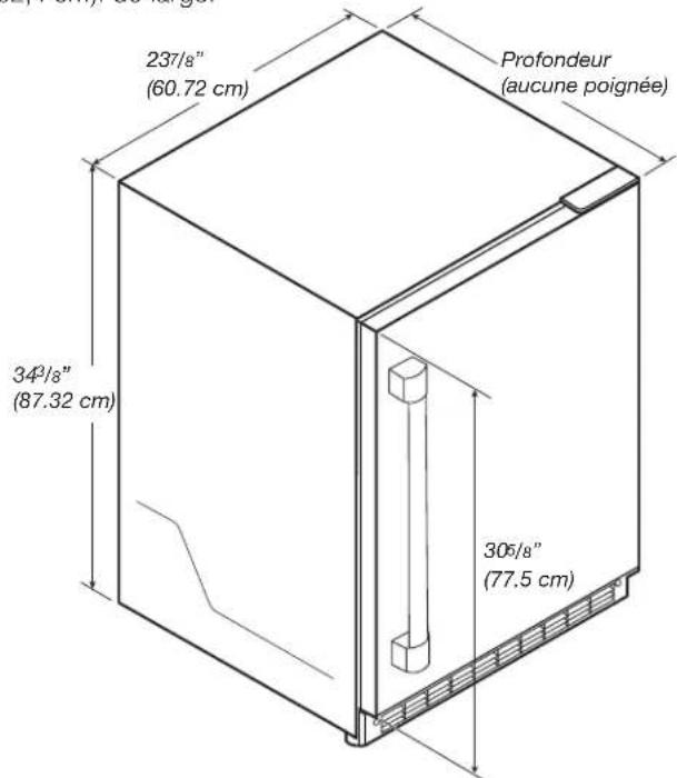 KITCHENAID KUBR214KSB - Dimensions de l'ouverture: - 2