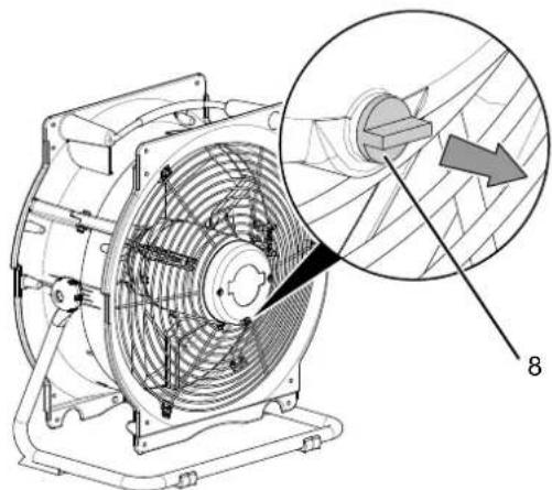 TROTEC TAC 750 E - Dépose du bouchon pour l'eau de condensation - 1