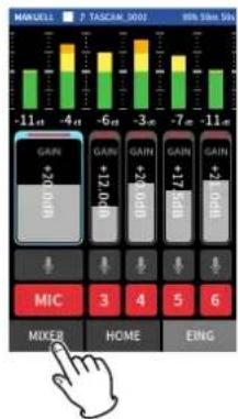 TASCAM Portacapture X8 - Aktion 3: Mischeinstellungen vornehmen - 1