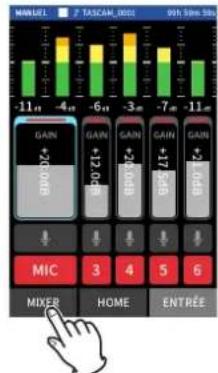 TASCAM Portacapture X8 - Procedure 3: régler le mixage - 1