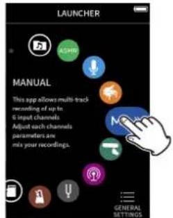 TASCAM Portacapture X8 - Launching recording apps - 2