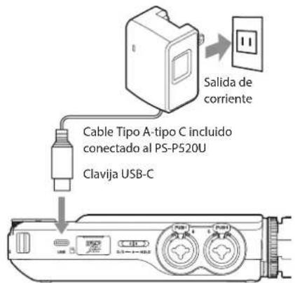 TASCAM Portacapture X8 - Uso de una fuente de alimentacion externa - 1