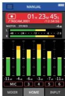 TASCAM Portacapture X8 - Procedure 4: Start recording - 2