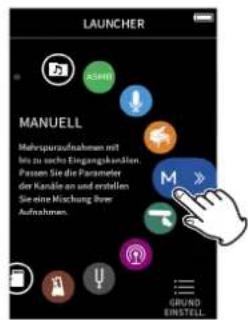TASCAM Portacapture X8 - Ne Aufnahme-App starten - 2