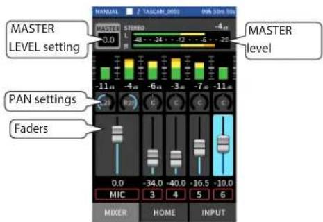 TASCAM Portacapture X8 - Procedure 3: Set the mixer - 2