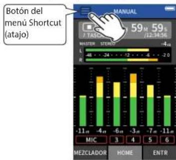 TASCAM Portacapture X8 - Retorno a la pantalla FUNCIONES - 1