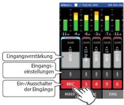 TASCAM Portacapture X8 - ■ktion 2: Eingangspegel einstellen - 2