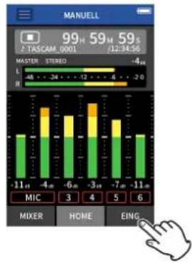 TASCAM Portacapture X8 - Ne Aufnahme-App starten - 4