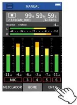TASCAM Portacapture X8 - Cambio de pantallas - 1