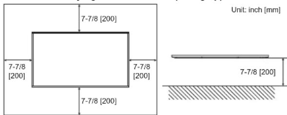 SHARP PNR496 - Mounting the monitor laying flat on a surface - 1