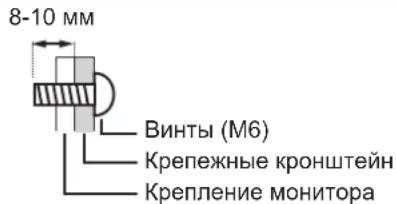 8-10 mm Винты (M6) Крепежные кронштейн Крепление монитора