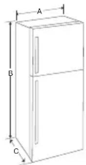 LG GTF916PZPZD - Dimensioni e distance - 1