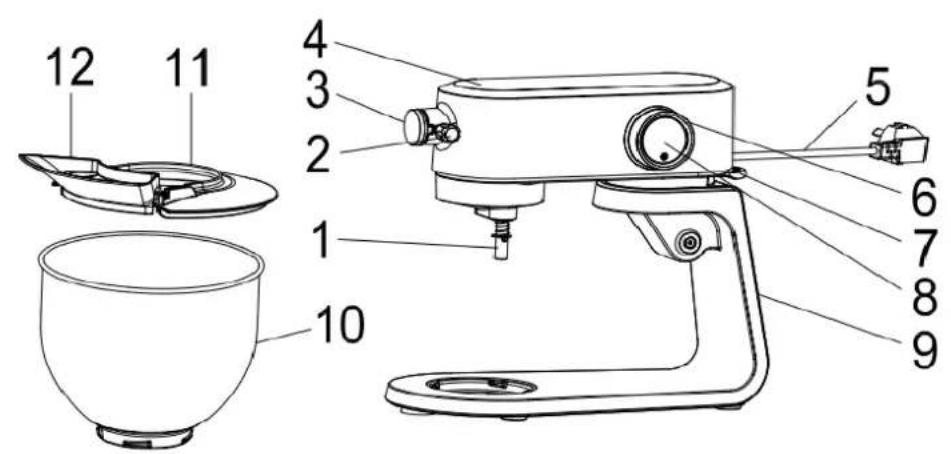 H.KOENIG KM128 - . Names of parts - 1
