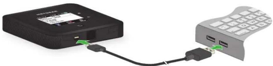 NETGEAR Nighthawk MR5100C - Pour recharger la batterie à partir d'une prise murale : - 2