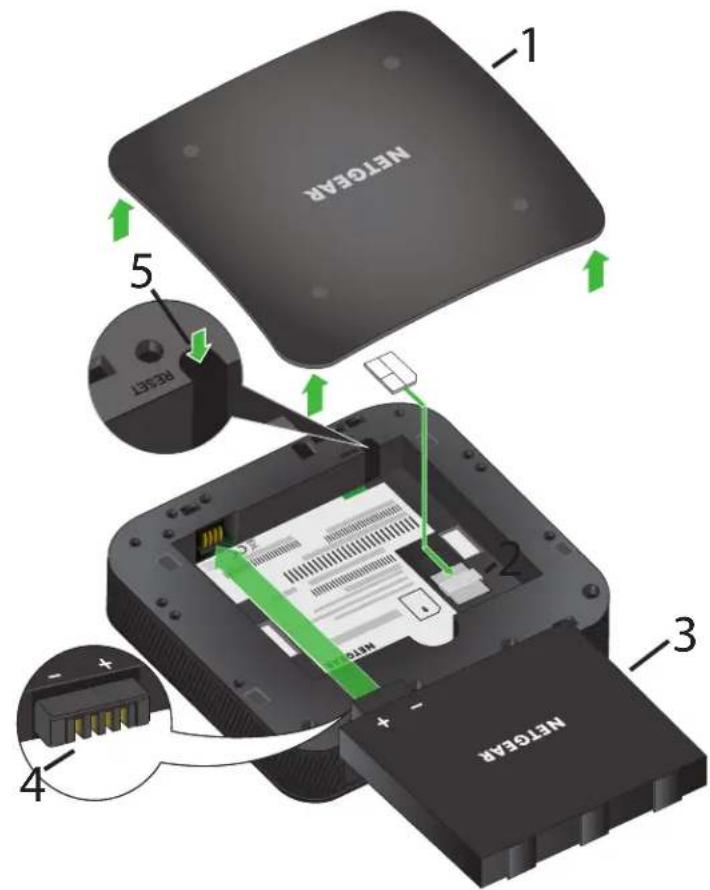 NETGEAR Nighthawk MR5100C - Installer la batterie - 1