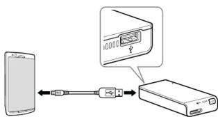 SONY WGC10 - Raccordezl'autre extrémité du cable USB au port USB A de cet apparéel. - 1