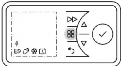 DIMPLEX PLX050E - Włuczanie/wyłuczanie trybu grzania - 1