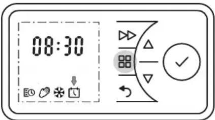 DIMPLEX PLX050E - Einstellen der Uhrzeit und des Datum - 1