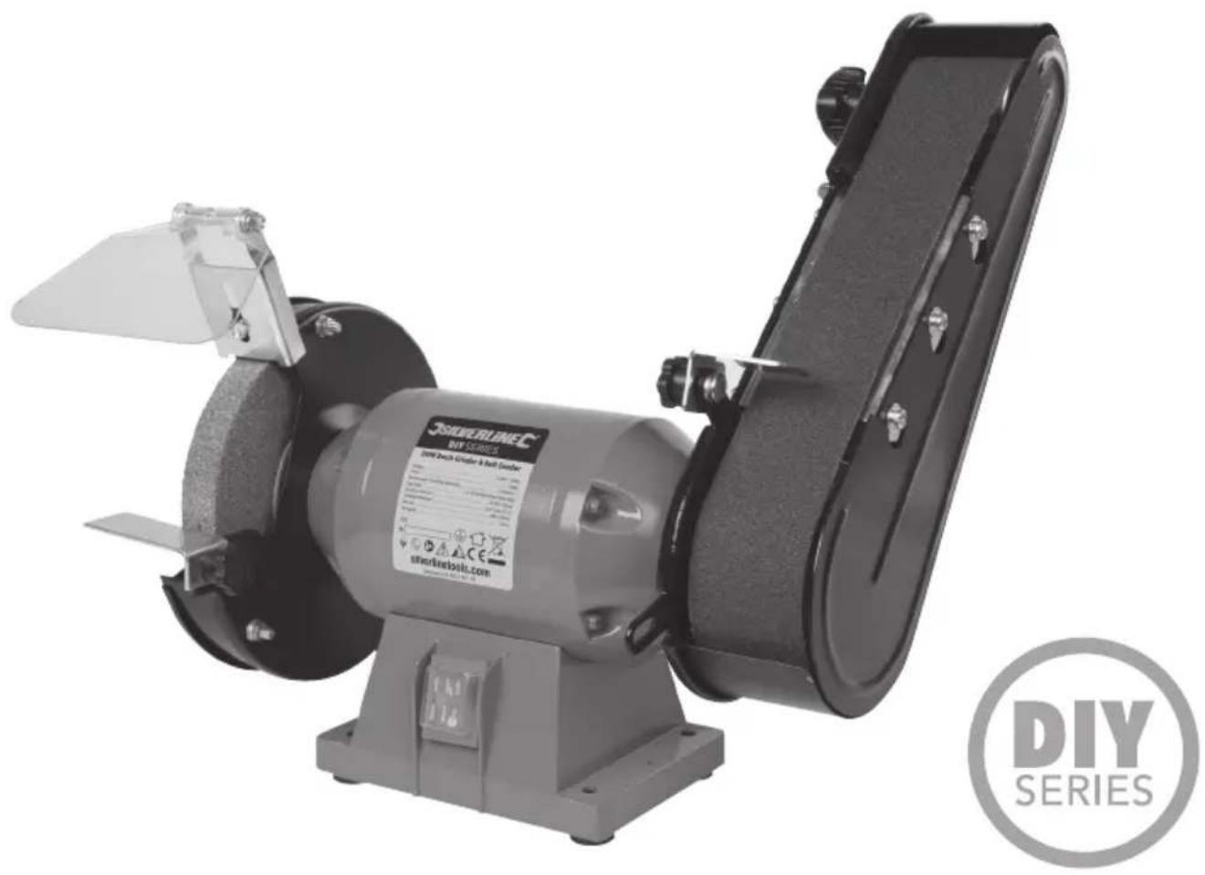 SILVERLINE 612519 - DIY 240W Bench Grinding &amp; Belt Sander 150mm - 2