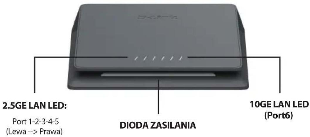 D-LINK DMS106XT - Dioda LED portu Szybkość połączenia - 1