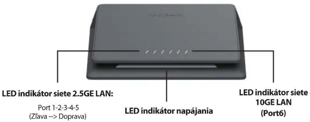 D-LINK DMS106XT - LED indicator rychlosti pripojenia na porte - 1