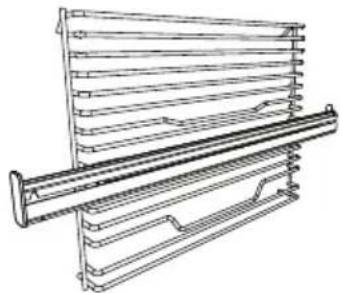 SHARP KA70V19IM2EU - Grille métallique avec rails   telescopiques d'extension complète - 1