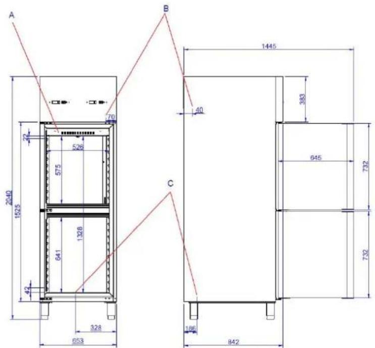 Scancool GUR700X - GUR700X, GUR700GDX, GUF700X (HC: R600a/ R290a) - 2