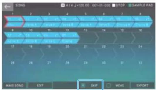 ROLAND FANTOM07 - Sélectionnez [E4] SKIP. - 1