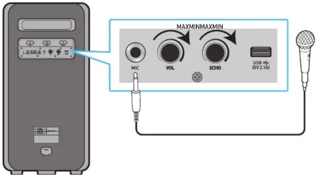 SAMSUNG MXST50B - Išorinio mikrofono prijungimas - 1
