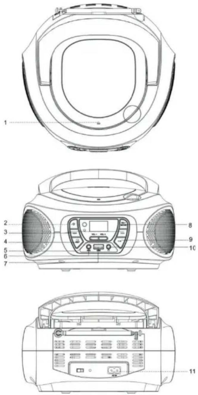BIGBEN CD62 - Description of parts - 1