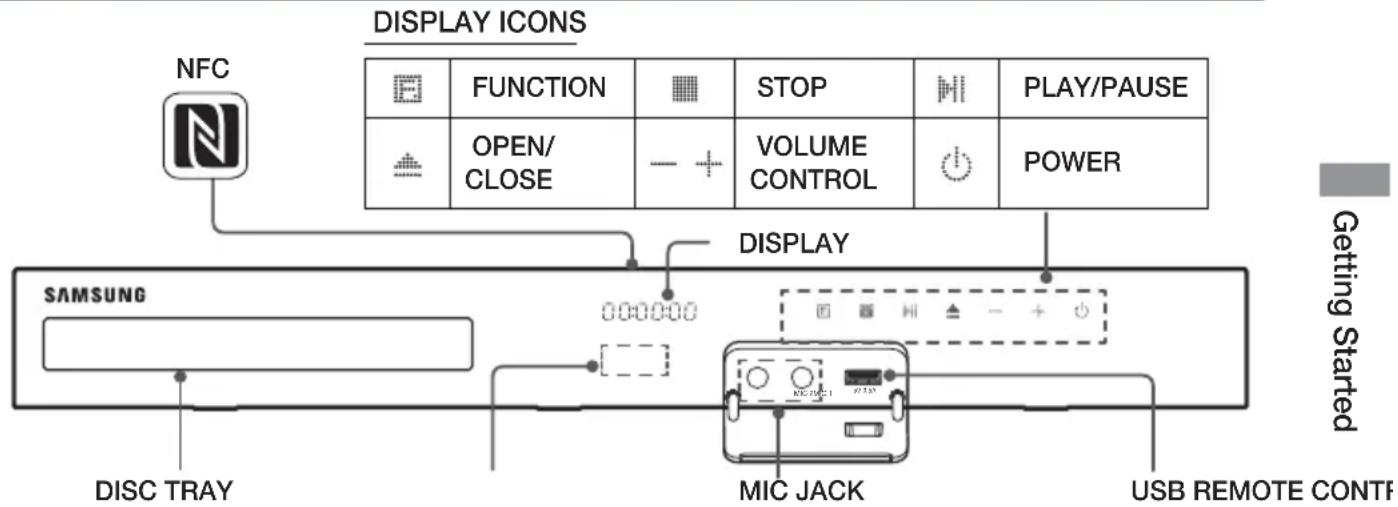 SAMSUNG HTH5550K - Front Panel - 1