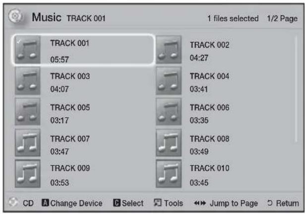 SAMSUNG HTH5550K - Creating a Music Playlist - 1