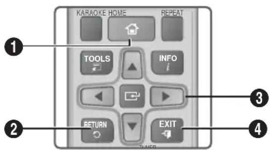 SAMSUNG HTH5550K - Buttons on the Remote Control Used for the Settings Menu - 1