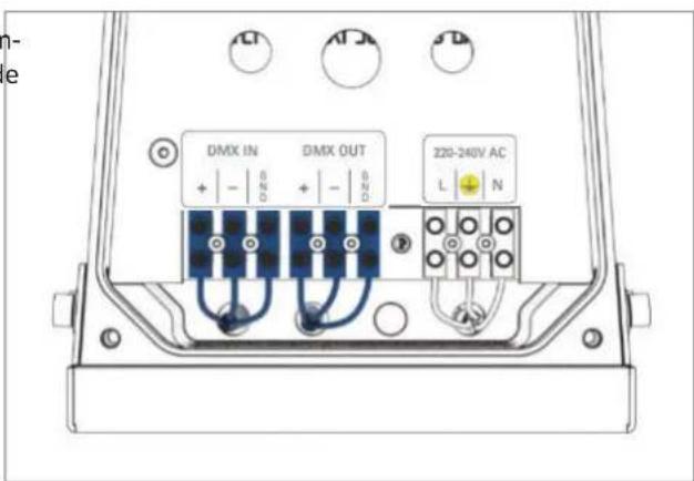 Derksen PHOS 85 rotator outdoor - Connexions pour la commande d'éclairage (en option) DALI / 1-10V - 2