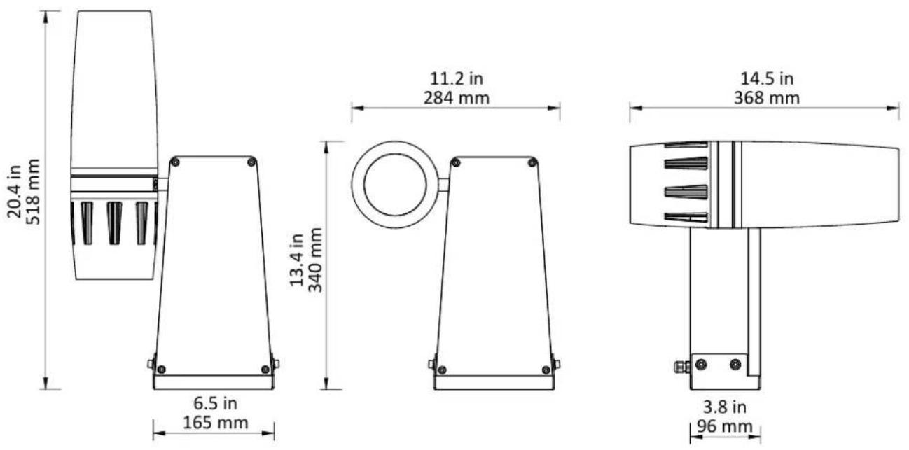 Derksen PHOS 85 rotator outdoor - Abmessungen / Dimensions / Dimensions - 1