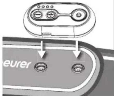 BEURER SL 40 - Attaching the control unit to the anti snore belt - 1