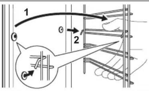 ELECTROLUX KOFDP76X - Entfernen: Einhängegitter - 2