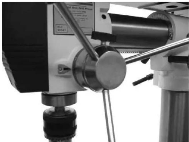 Holzmann SB 3116RMN - Adjusting specified drill depth - 1