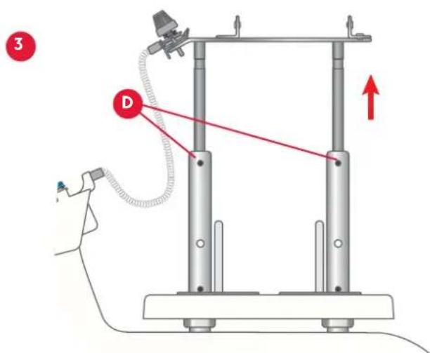 PFAFF Creative stylist MN 110 - FIXER LE SUPPORT DE FIL À LA MACHINE - 4