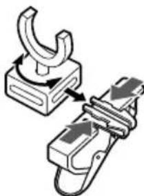 PANASONIC WXST400P - - Vous pouvez fixer le support de microphone de différentes manières afin de l'adapter à divers vêtements. - 1