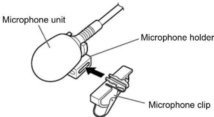 PANASONIC WXST400P - Attach the microphone clip - 1