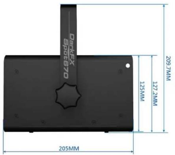 Antari DarkFX Spot 670 - Dimensions du produit - 1