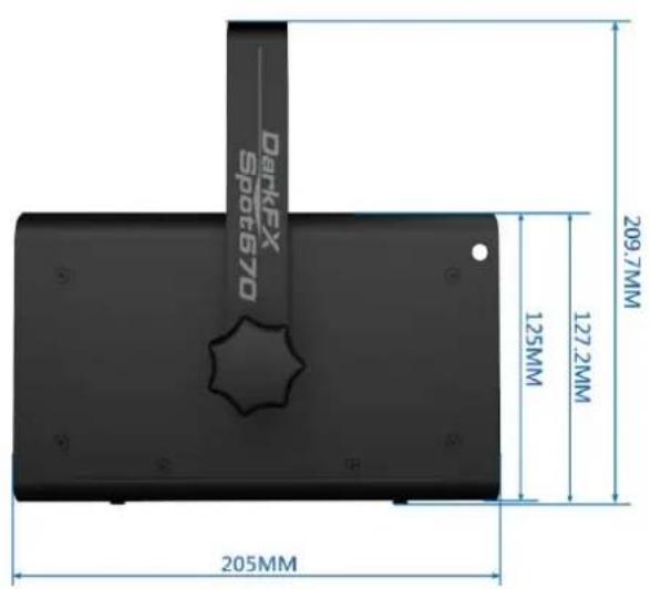 Antari DarkFX Spot 670 - Product Dimension - 1