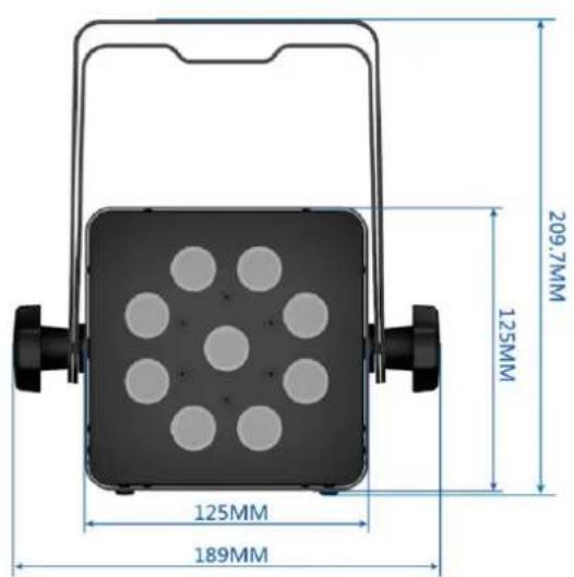 Antari DarkFX Spot 670 - Product Dimension - 2