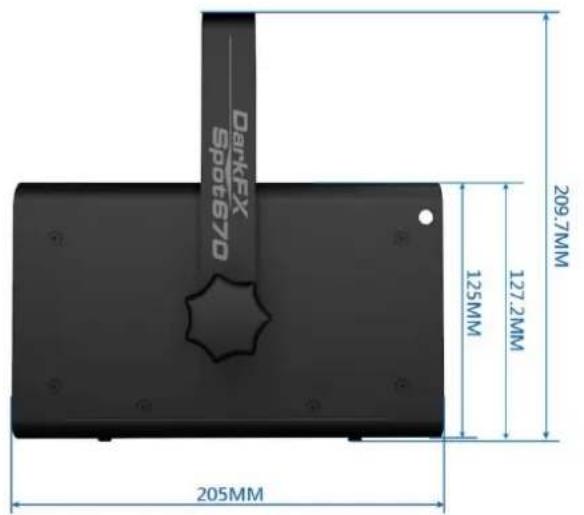 Antari DarkFX Spot 670 - Geräteabmessungen - 1