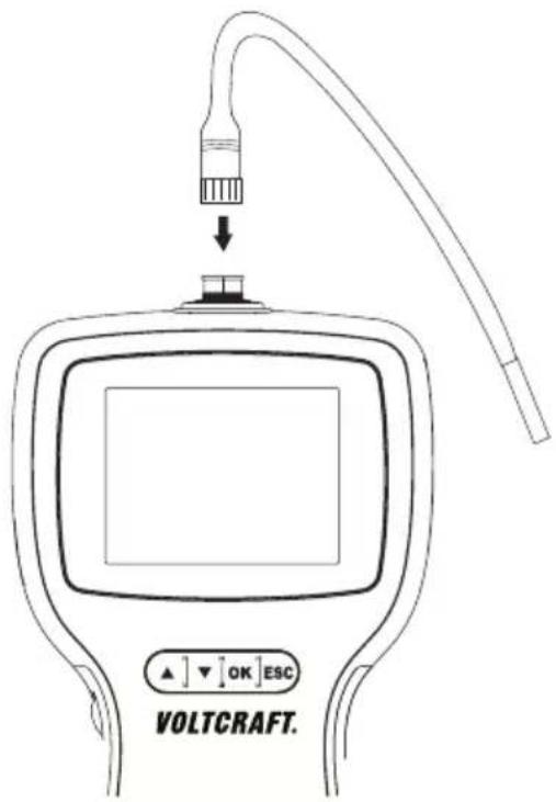 VOLTCRAFT BS1000T - d) Aansluiting van een passende endoscoopcamera - 1