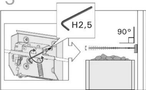 HARVIA SFE350400 - Befestigung des Sicherheitschalters - 3