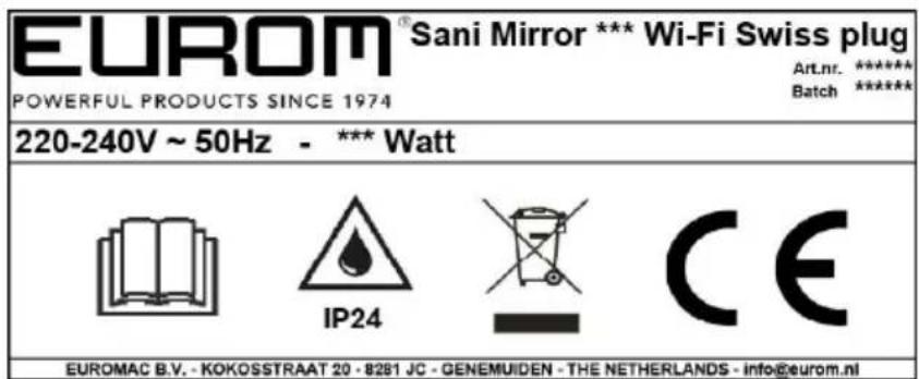 Eurom Sani 600 Mirror - Identification - 2